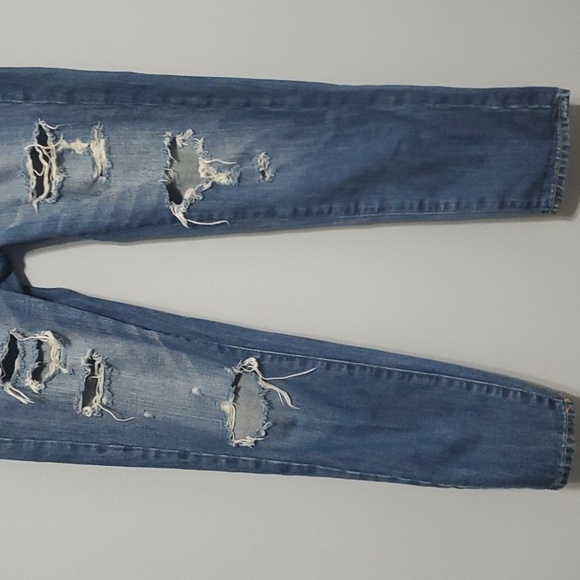 Abercrombie & Fitch jeans women's size 2 blue ripped destroyed holes Grunge - Picture 3 of 15